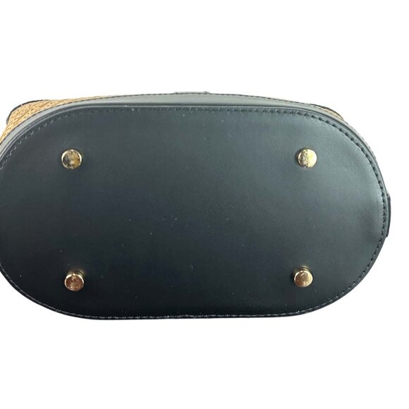 Rose Black Italian Leather Handbag – Elegant Top Handle & Shoulder Bag for Women - Picture 6 of 9